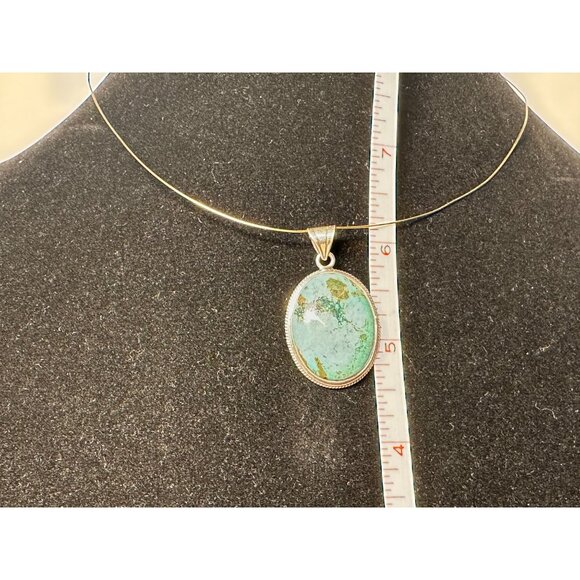 Sterling Silver and Turquoise Pendant 7 grams - Picture 2 of 6